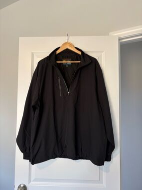 Forrester’s Men's Black Quarter-Zip Windbreaker Jacket Size Large